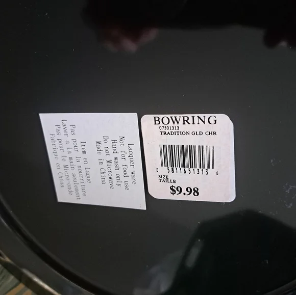BOWRING tradition gold charger plates lacquered 13" round wedding holiday 12 - Picture 10 of 15